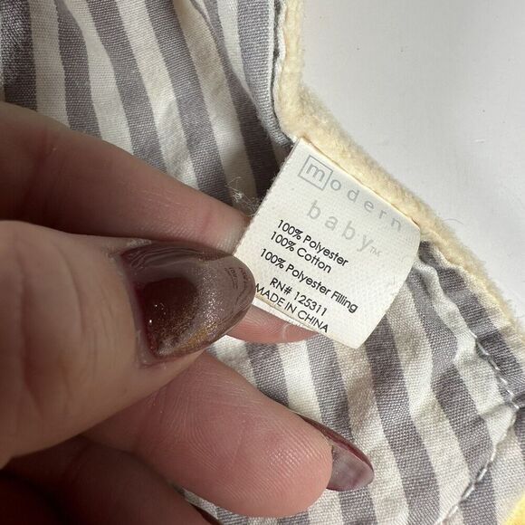 Modern Baby Striped Lion Teether Rattle Lovey Security Blanket - Picture 3 of 4